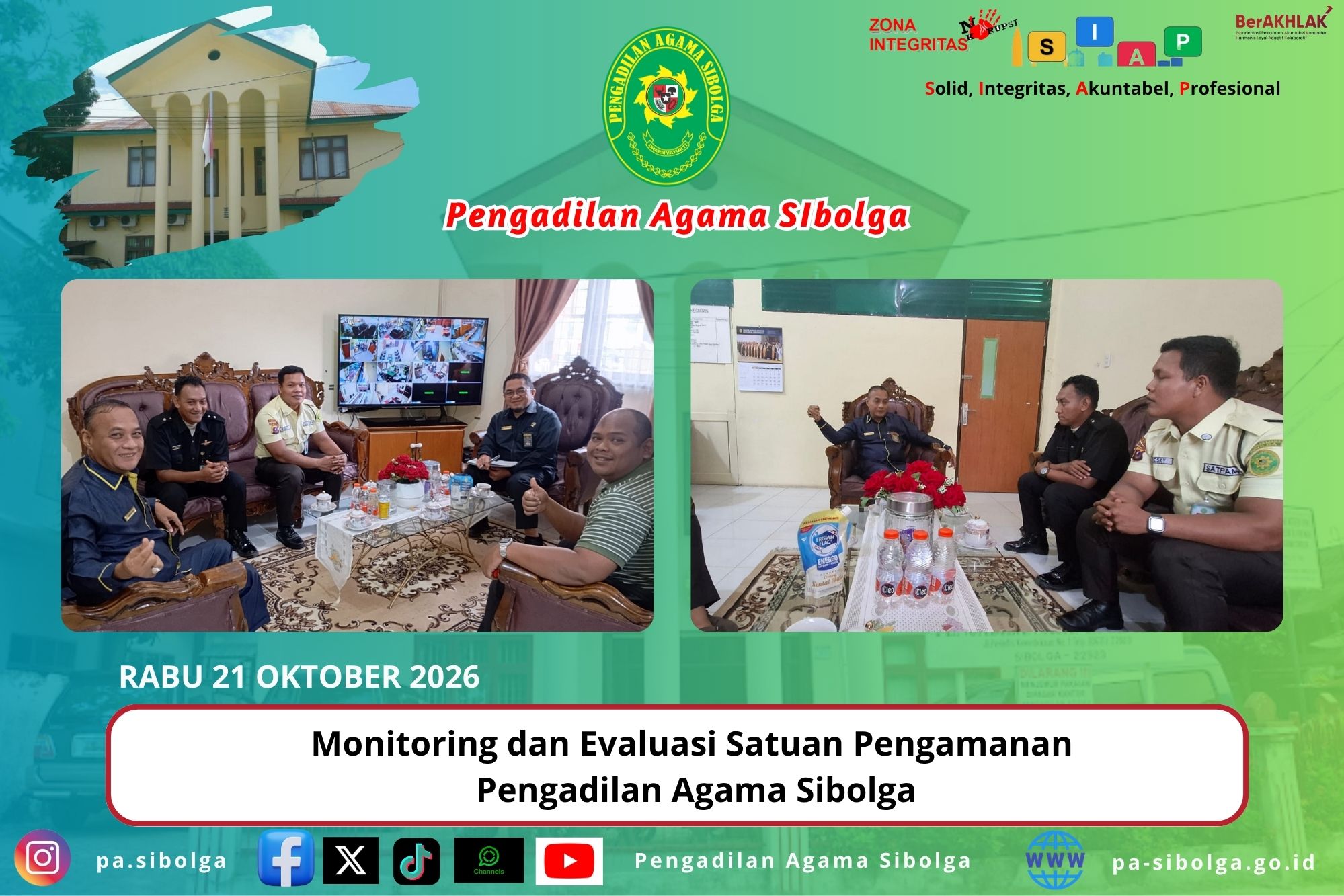 Briefing PTSP Pengadilan Agama Sibolga Bangun Semangat dan Tingkatkan Kualitas Pelayanan