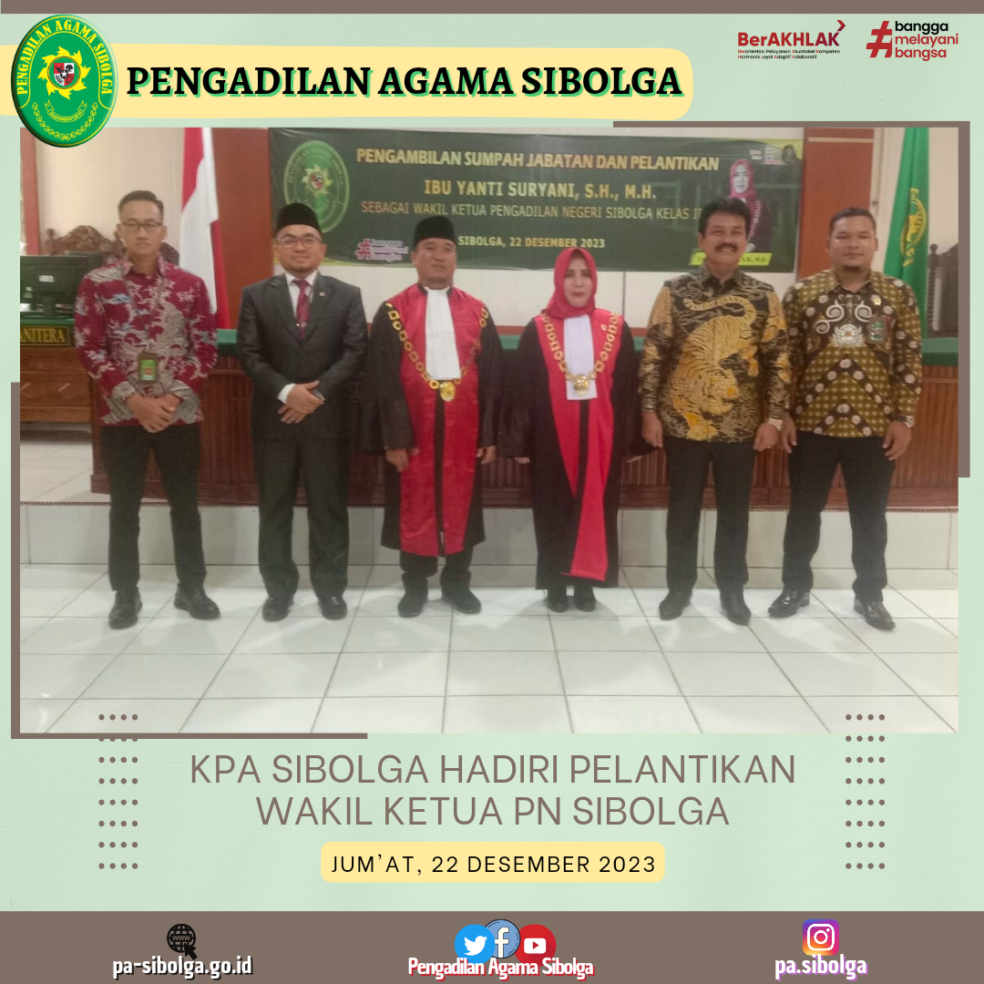 Pelantikan waka pn sibolga 2023 2