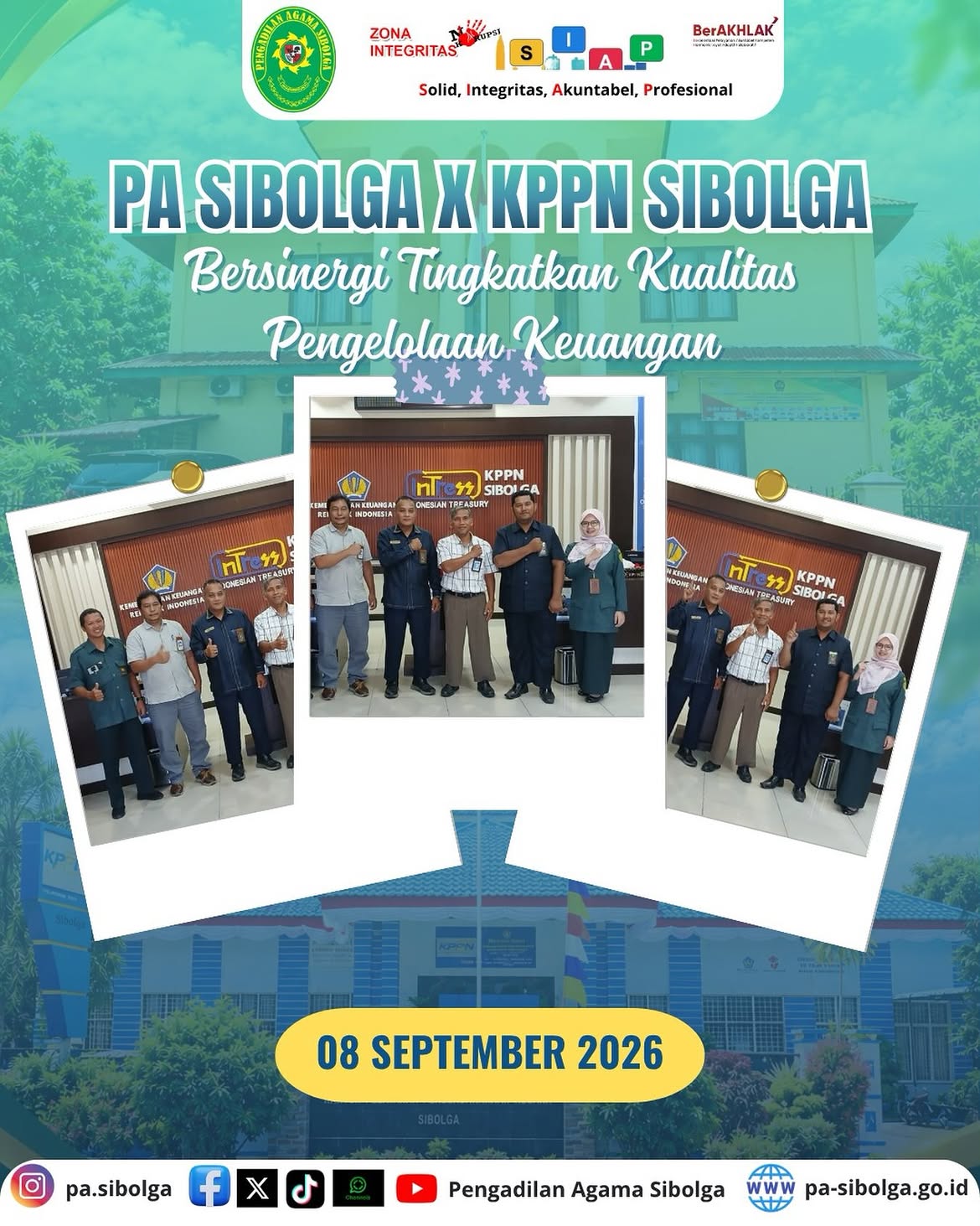 PA Sibolga x KPPN Sibolga Bersinergi Tingkatkan Kualitas Pengelolaan KeuanganPada Selasa 8